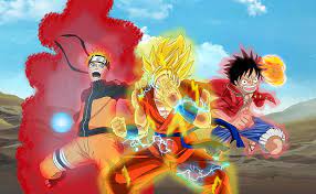 Outside that naruto and luffy alone outclass him physically everywhere else it counts; Jump Force Goku Naruto Luffy 4k 8k Goku Jump Force Naruto Luffy Hd Wallpaper Wallpaperbetter