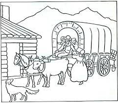 The set includes a pioneer life word search, crossword, vocabulary, and coloring pages. Printable Pioneer Coloring Pages Sducartelca
