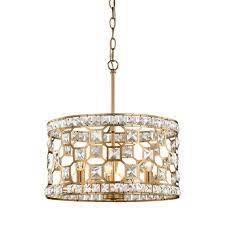 Deep rich mahogany bronze is accented by champagne linen glass in this complete product grouping which offers a fixture for every application. Fifth And Main Lighting Paris 3 Light Champagne Gold With Clear Crystal Pendant Wl 2176 The Home Depot