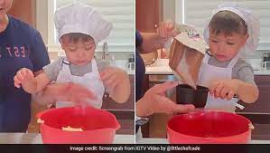 Viral Video Of 2 Year Old Boy Baking With Grandma Is Too Cute To Miss Ndtv Food