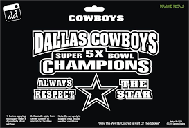 Dallas Cowboys 5x Super Bowl Champs Football Decal Logo Vinyl Sticker Window Car Truck Car Decals Vinyl Football Decal Diamond Decals