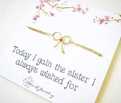 Gift For New Sister In Law Wedding Jewelry Dainty Bow Etsy Sister Wedding Gift Sister In Law Gifts Wedding Gifts For Bride And Groom