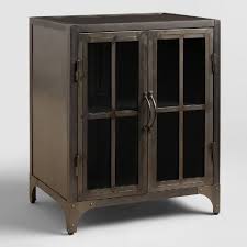Virgil Accent Table Metal Glass Glass Cabinet Doors Accent Table Metal Cabinet