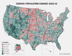 Percentage U S Population Change 2000 2010 792x612 Cartography Map Map Geography