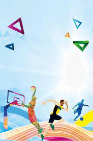 sports competition hd background pendidikan jasmani olahraga kartun