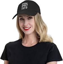Amazon.com: Gorra de béisbol vintage para hombres y mujeres normales,  sombrero para papá, ajustable, color negro, Negro