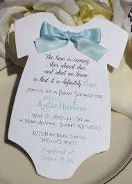 Baby Shower Invitation For Boy In Shape Of Onesie With Blue Satin Bow Onesie Baby Shower Invitations Baby Shower Invitations For Boys Baby Boy Invitations