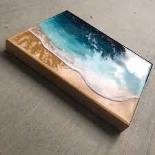 The Wood Grain Was Too Nice To Cover Up Swipe To Check Out The Other Pictures Lacing Layers Relaxing Artwork Resin Art Resin Art Painting Epoxy Resin Art