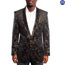 Black And Gold Blazer Mens Black And Gold Pattern Fashion Blazer Jacket Prom Wedding Prom Suits Cool Tuxedos For Prom Prom Tuxedo