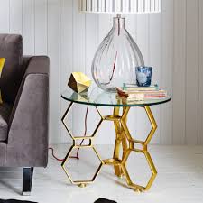 Natural agate coffee table £275. Fresh Design Furniture Hex Glass Side Table Fresh Design Blog
