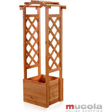 Melko rankgitter mit pflanzkasten holz rosenbogen 48 x 39 x 129,5 cm gartenbogen rankgestell rosensäule. Rankhilfe Pflanzkasten Rosenbogen Pergola Spalier Garten Holz Rankgitter Bogen