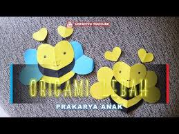 Cara Membuat Origami Lebah Dari Kertas Youtube