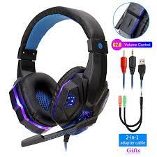 Professional Led Light Gaming Headphones For Computer Ps4 Adjustable Bass Stereo In 2021 Gaming Headphones Gaming Headset Headset