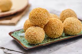 Sesame Seed Balls Are An Especially Popular Treat During Chinese New Year But You Can Learn How To Make This Dessert At H Food Chinese Dessert Dessert Recipes