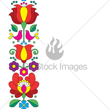 Organized, layered, easy to use. Seamless Kalocsai Embroidery Hungarian Floral Folk Art Gl Stock Images