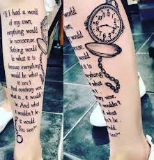 See more ideas about wonderland tattoo, alice and wonderland tattoos, alice. Tattoo Me 25 Alice In Wonderland Themed Tattoo Designs