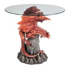 Ice armor gsc9092133 round glass top black dragon with fairy statue end side table, 27 h, polyresin, full color 5.0 out of 5 stars 6 design toscano nights fury dragon gothic decor hanging light fixture, 21 inch, greystone,cl1868 Q Max 27 H Dragon Table Volcano Dragon On Castle Detailed Dragon Decor Table Fantasy Gothic Home Decor Overstock 32523603