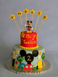 Yummy cake decorating idea that are perfect for everyone! Mickey Mouse Clubhouse 2nd Birthday Cake Lemon Chiffon Cake With Lemon Curd Butter Cream Filling Mmf And Duffs Fondant Covered And Topped Cakecentral Com