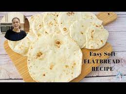 This Easy Flatbread Is Made Without Yeast And Does Not Need Any Kneading Its Soft Easy Soft Flatbread Recipe Soft Flatbread Recipe Flatbread Recipe No Yeast