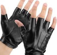 Fingerless Driving Gloves, PU Faux Leather Half Finger Glove for Men Women  Teens