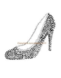 Shoe Stiletto Word Art Calligram
