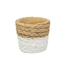 My absolute favorite is this little basket that i am actually using as a planter. White Dip Cement Basket Planter