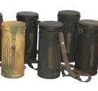 What were the straps of the gas mask can WW2