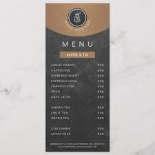 Cafeteria Logo Copper Black Chalkboard Price List Menu Zazzle Com Cafe Menu Design Coffee Shop Menu Coffee Menu Design