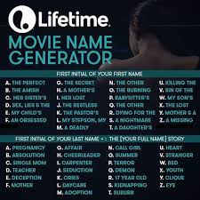 Lifetime Movie Name Generator This Is Too Fun Name Generator Lifetime Movies Interactive Posts Running out of domain name ideas? lifetime movie name generator this is