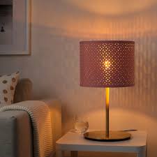 Nymo Skaftet Tafellamp Donkerrood Messing Messing Ikea Lampes De Table Abat Jour Lampe Abat Jour