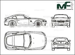 Bmw Z4 Coupe 2006 Disegno 2d Bmw Z4 Bmw Disegni