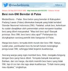 Namun masyarakat lebih mengenal material ini sebagai. Besi Non Sni Beredar Di Palas Bsn Badan Standardisasi Nasional National Standardization Agency Of Indonesia Setting The Standard In Indonesia Iso Sni Wto
