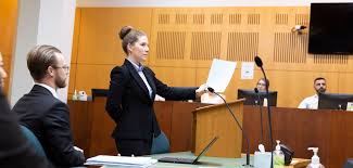 A lawyer explains the proceedings against a defendant.