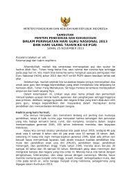 Majlis pelancaran sambutan hari guru peringkat daerah kemaman 2020 yang akan disempurnakan oleh tn. Sambutan Menteri Pendidikan Dan Kebudayaan Dalam Peringatan Hari Guru