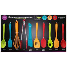 Core 10 piece utensil set. Buy Core Kitchen 10 Piece Silicone Utensil Set In Assorted Colors With Overmold Solid Core Online In Indonesia B01evupres