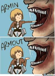 Attack On Titan Armin Attack On Titan Meme Attack On Titan Funny Attack On Titan