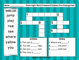 You can put a daily crossword puzzle on your web site for free! Kindergarten Crossword Puzzles Worksheets Teaching Resources Tpt