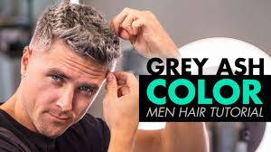 Hair colour design gorgeous hair color dimples hair inspo dyed hair ash salons cloud gray color. Mens Hair Color Tutorial Grey Hairstyle Transformation Youtube