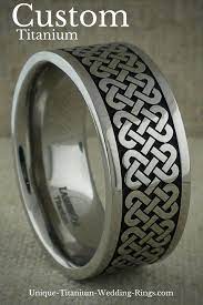 Bold Custom Wide Celtic Knot Wedding Ring In Titanium 10 Mm Wide With 7 Mm Of Continuou Celtic Wedding Rings Titanium Wedding Rings Celtic Knot Wedding Ring