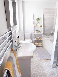 Add wonder and beauty to your bathroom by showcasing these hues in the form of floral wallpaper. Grey And Yellow Bathroom Makeover Bang On Style