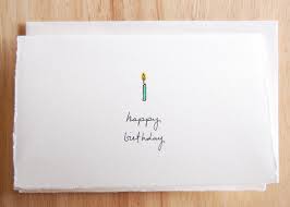 Simple Birthday Card Cute Little Candle Drawing Happy Etsy Happy Birthday Candles Simple Birthday Cards Birthday Cards