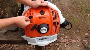 Set the backback on flat ground to start the engine. Stihl Br 600 Magnum Start Youtube