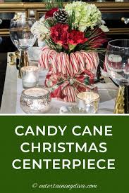 How To Make A Cheap And Easy Candy Cane Christmas Centerpiece Entertaining Diva From House To Home In 2020 Christmas Centerpieces Christmas Centerpieces Diy Christmas Vases