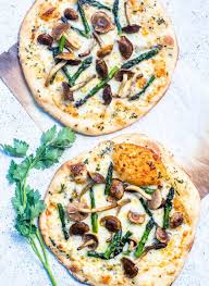 Mushroom And Asparagus Sourdough Pizza Sourdough Pizza Asparagus Pizza Stuffed Mushrooms