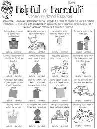 Conserving Earth S Natural Resources Are Your Choices Helpful Or Harmful This Page Is Part Of Earth For Kids Social Studies Worksheets Earth Day Activities