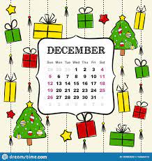 December Christmas Calendar 2021 Thematic Template For A Calendar For 2021 December Stock Illustration Illustration Of Design July 185902632