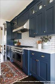 75 Modern Farmhouse Kitchen Cabinet Makeover Design Ideas Kitchen Cabinets Decor Blue Kitchen Cabinets New Kitchen Cabinets