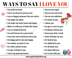 55 Romantic Ways To Say I Love You In English English Study Online Other Ways To Say Say I Love You Good Vocabulary Words