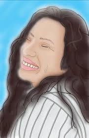 Portrait painting of granddaughter with mentor feedback