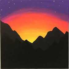 Painting is relaxing, comforting and a good hobby to concentrate on. art for beginners: Paint A Mountain Sunset For Beginners 10 Steps With Pictures Instructables